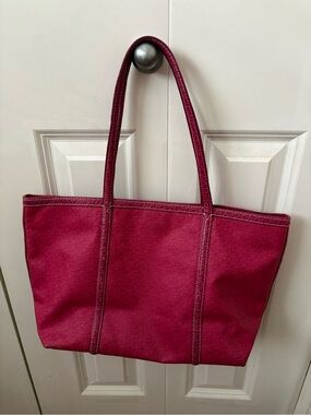DKNY Vintage Y2K Fuchsia Tote with Top Handles
